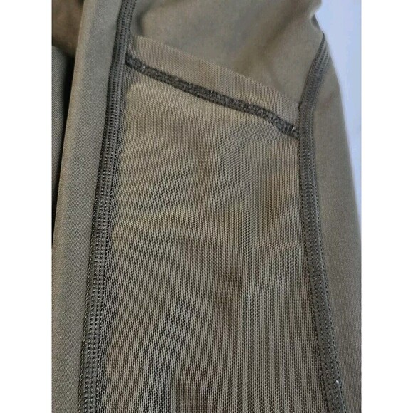 Aerie Offline Goals Hi Rise Long Inseam Olive Green Leggings With Pockets Sz XS - Picture 8 of 10
